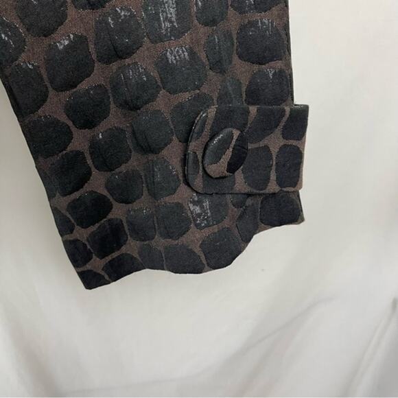 Christopher & Banks Black Brown Polka Dot Metallic Party Jacket NWOT Size L - Picture 7 of 12